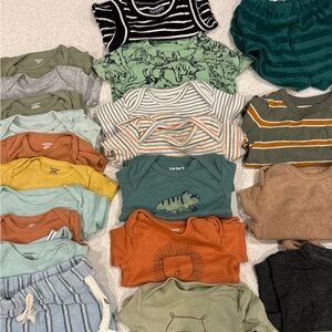 30+ Assorted Baby Onesies and Shorts Set